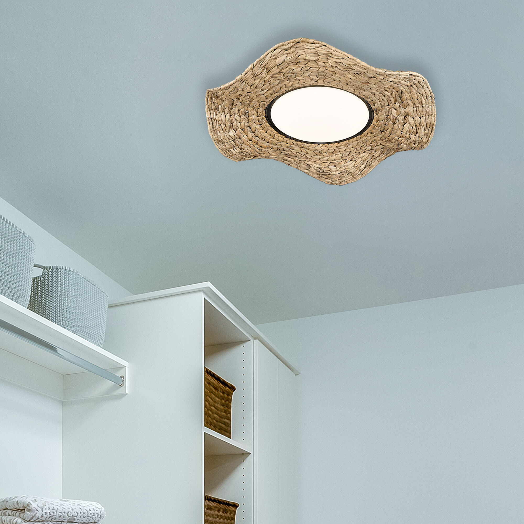 Macy LED 21 inch Matte Black Flush Mount Ceiling Light